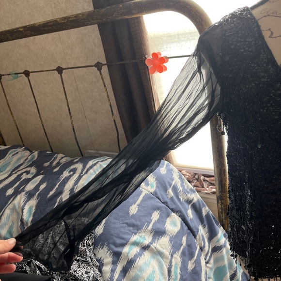 Vintage Hand Beaded Top, 100% Wool, Made in Hong Kong - Picture 2 of 12